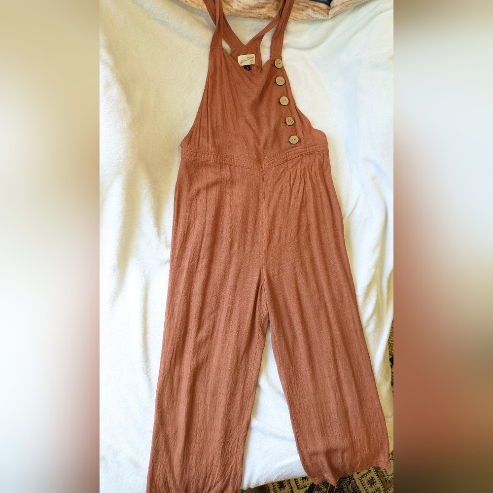 Burnt orange jumpsuit overalls